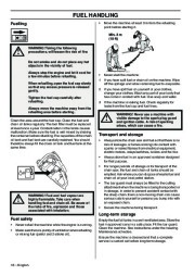 2001-2010 Husqvarna 385XP 385XPG 390XP 390XPG Chainsaw Owners Manual, 2001,2002,2003,2004,2005,2006,2007,2008,2009,2010 page 18