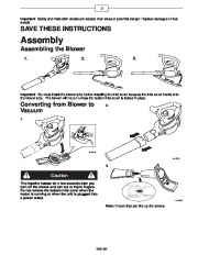 Toro 51598 Ultra 225 Blower/Vacuum Owners Manual, 2001, 2002, 2003, 2004 page 3