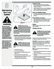 MTD 5DM Series Log Splitter Lawn Mower Owners Manual page 12