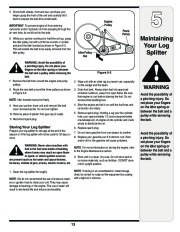 MTD 5DM Series Log Splitter Lawn Mower Owners Manual page 13