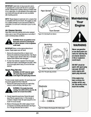 MTD 5DM Series Log Splitter Lawn Mower Owners Manual page 21