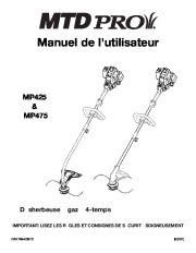 MTD Pro MP425 MP475 4 Cycle Trimmer Owners Manual page 23