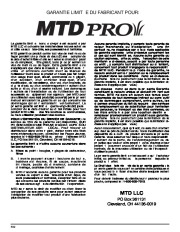 MTD Pro MP425 MP475 4 Cycle Trimmer Owners Manual page 44