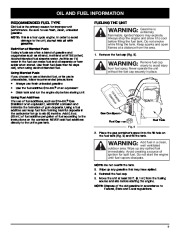 MTD Pro MP425 MP475 4 Cycle Trimmer Owners Manual page 9