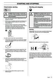 Husqvarna 223L Chainsaw Owners Manual, 2005,2006,2007,2008,2009,2010,2011 page 13