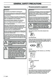 Husqvarna 223L Chainsaw Owners Manual, 2005,2006,2007,2008,2009,2010,2011 page 6