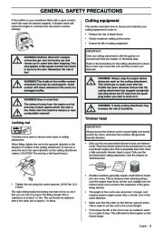 Husqvarna 223L Chainsaw Owners Manual, 2005,2006,2007,2008,2009,2010,2011 page 9