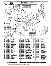Poulan 2250 2450 2550 Chainsaw Parts List page 1