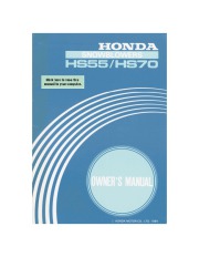 Honda HS55 HS70 Snow Blower Owners Manual page 1
