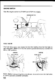 Honda HS55 HS70 Snow Blower Owners Manual page 11