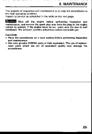 Honda HS55 HS70 Snow Blower Owners Manual page 26