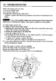 Honda HS55 HS70 Snow Blower Owners Manual page 35