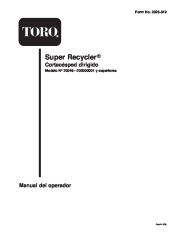 Toro 20046 Toro Super Recycler Mower, SR-21OSK Manual del Propietario, 2001 page 1