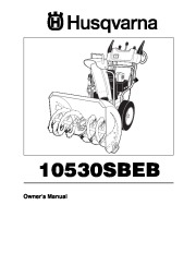 Husqvarna 10530SBEB Snow Blower Owners Manual page 1
