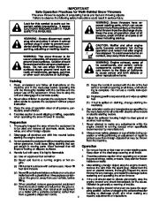 Husqvarna 10530SBEB Snow Blower Owners Manual, 2006 page 2