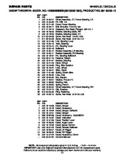 Husqvarna 10530SBEB Snow Blower Owners Manual, 2006 page 31