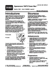 Toro 38611 Toro Power Max 726 TE Snowthrower Manuale Utente, 2005 page 1