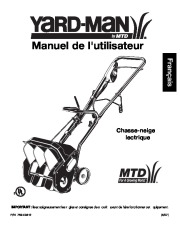 MTD Yard Man 769-03412 Electric Snow Blower Owners Manual page 15