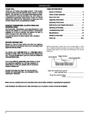 MTD Yard Man 769-03412 Electric Snow Blower Owners Manual page 2