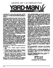 MTD Yard Man 769-03412 Electric Snow Blower Owners Manual page 28
