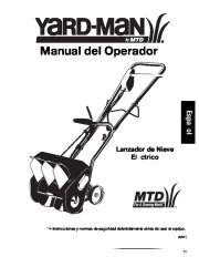 MTD Yard Man 769-03412 Electric Snow Blower Owners Manual page 29