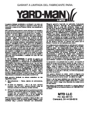 MTD Yard Man 769-03412 Electric Snow Blower Owners Manual page 44
