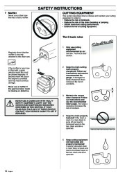 Husqvarna 340 345 350 Chainsaw Owners Manual, 1995,1996,1997,1998,1999,2000,2001 page 10