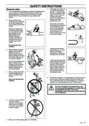 Husqvarna 340 345 350 Chainsaw Owners Manual, 1995,1996,1997,1998,1999,2000,2001 page 17