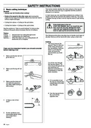 Husqvarna 340 345 350 Chainsaw Owners Manual, 1995,1996,1997,1998,1999,2000,2001 page 20