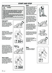 Husqvarna 340 345 350 Chainsaw Owners Manual, 1995,1996,1997,1998,1999,2000,2001 page 28