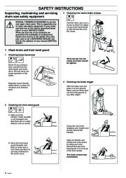 Husqvarna 340 345 350 Chainsaw Owners Manual, 1995,1996,1997,1998,1999,2000,2001 page 8