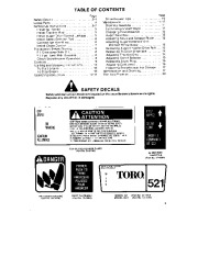 Toro 38035 3521 Snowthrower Owners Manual, 1987 page 3