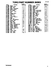 Toro 38005 1200 Power Curve Snowthrower Parts Catalog, 1997, 1998, 1999 page 3