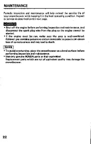 Honda HS621 Snow Blower Owners Manual page 23