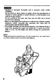 Honda HS621 Snow Blower Owners Manual page 7