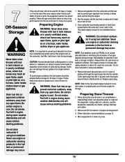 MTD C D Style Snow Blower Owners Manual page 18