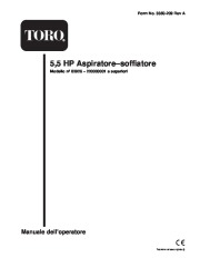 Toro 62925 5.5 hp Lawn Vacuum Manuale Utente, 2002 page 1