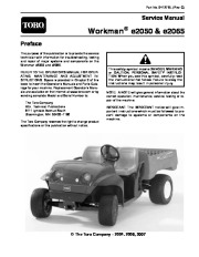 Toro 04127SL Rev C Service Manual Workman E2050 E2065 Preface Publication page 1