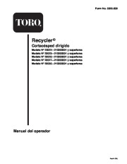 Toro 20022, 20023, 20025, 20027, 20035 Toro Recycler Mower, R-21S Manual del Propietario, 2001 page 1