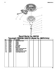 Toro 38053 824 Snowthrower Parts Catalog, 2000, 2001 page 15
