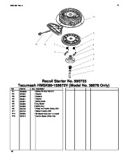 Toro 38053 824 Snowthrower Parts Catalog, 2000, 2001 page 16