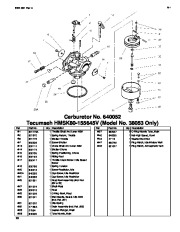 Toro 38053 824 Snowthrower Parts Catalog, 2000, 2001 page 22
