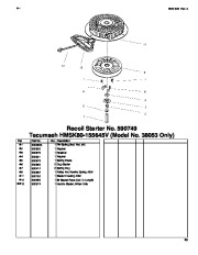 Toro 38053 824 Snowthrower Parts Catalog, 2000, 2001 page 23