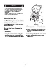 Toro 62925 5.5 hp Lawn Vacuum Owners Manual, 2002 page 12