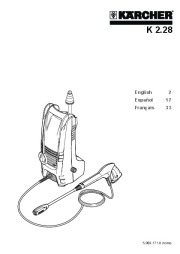 Kärcher K 2.28 Electric Power High Pressure Washer Owners Manual page 1