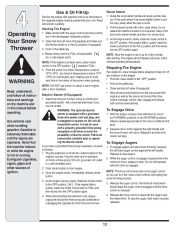 MTD Troy Bilt Snow Blower Owners Manual page 12