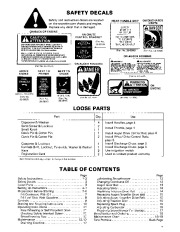 Toro 38040, 38050 and 38080 Toro 524 Snowthrower Owners Manual, 1987 page 3