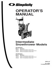 Simplicity 555 755 1693161 1693163 1693425 1693162 1693164 1693426 Series Snow Blower Owners Manual page 3