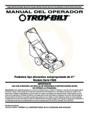 MTD Troy-Bilt V560 Series 21 Inch Self Propelled Mulching Lawn Mower Owners Manual page 19