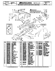 McCulloch M3414 Chainsaw Service Parts List page 1